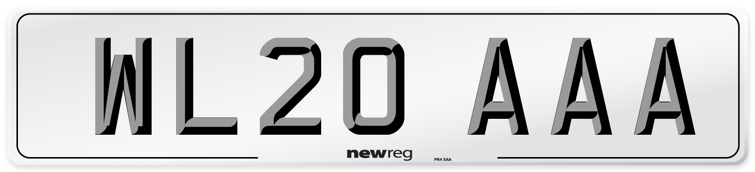 WL20 AAA Number Plate from New Reg